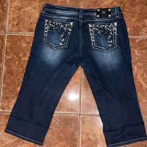 Dark Wash Miss Me Capri Jeans